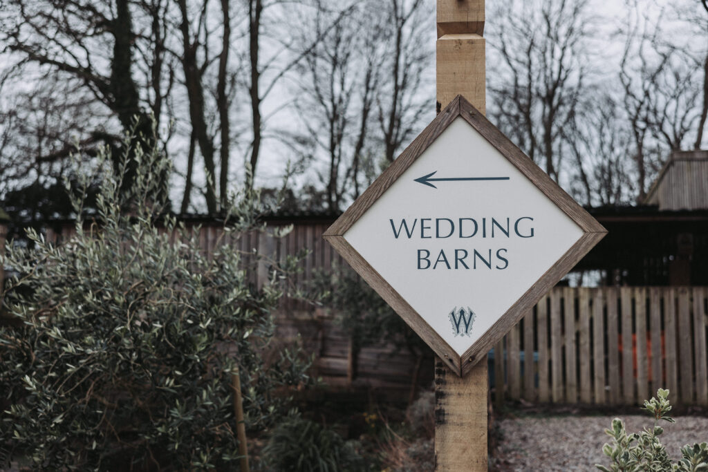 Wedding sign at Wyresdale Park