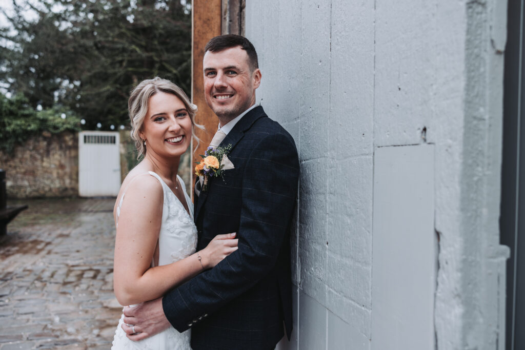 A bride and groom portrait at Wyresdale Park